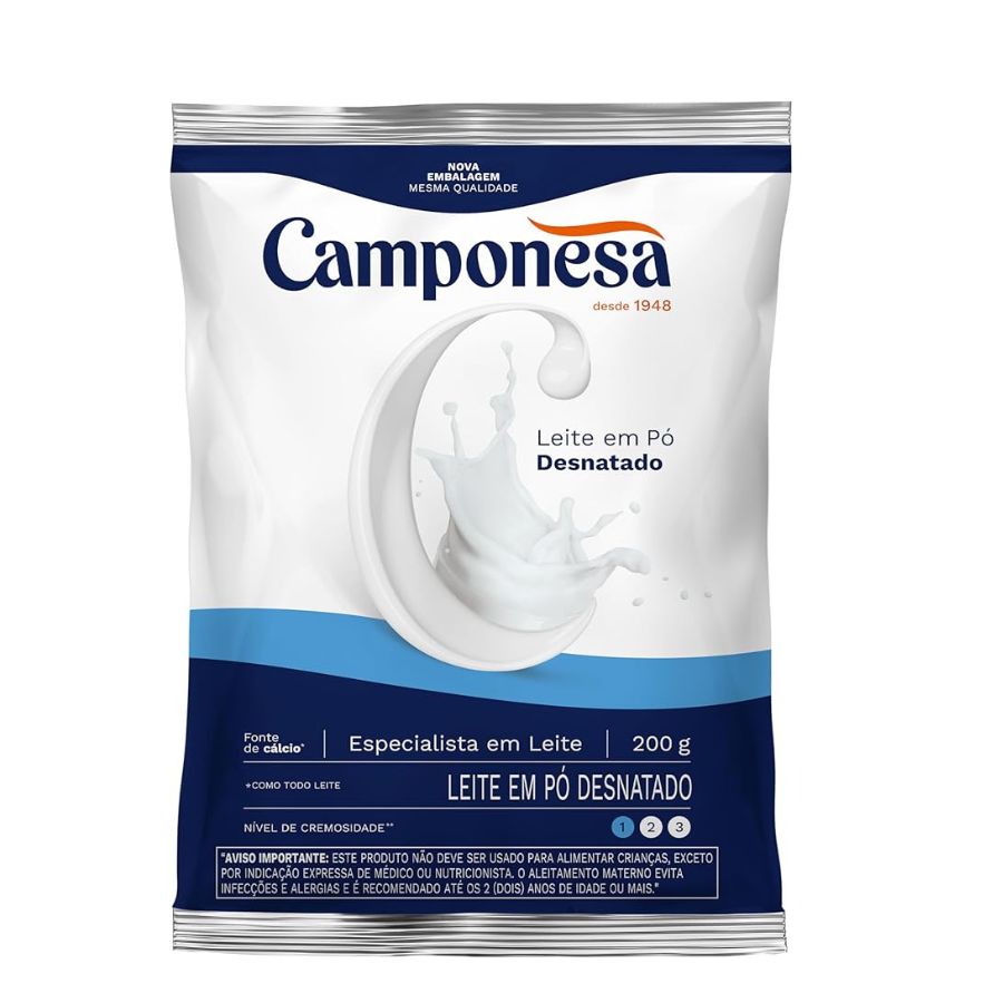 Leite em Pó Camponesa Desnatado 200g